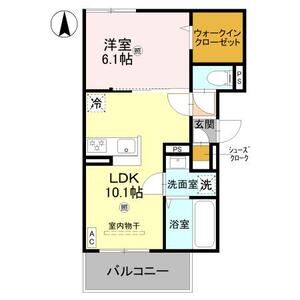 1LDK 間取り図
