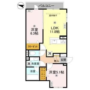 2LDK 間取り図