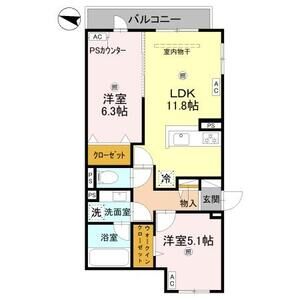 2LDK 間取り図