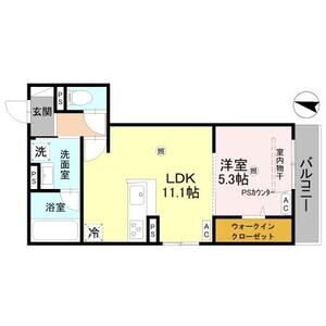 1LDK 間取り図