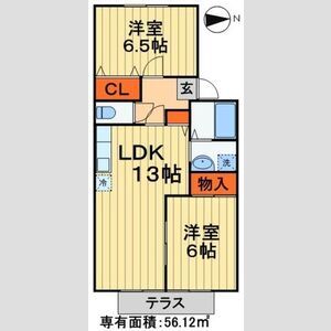 2LDK 間取り図
