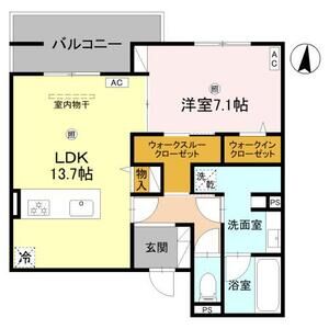 1LDK 間取り図