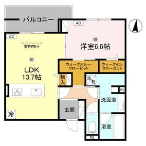 1LDK 間取り図