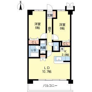 2LDK 間取り図