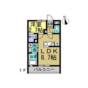 1LDK 間取り図