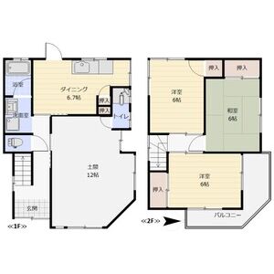 3DK 間取り図