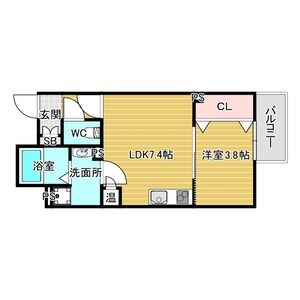 1DK 間取り図