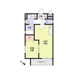 1LDK 間取り図