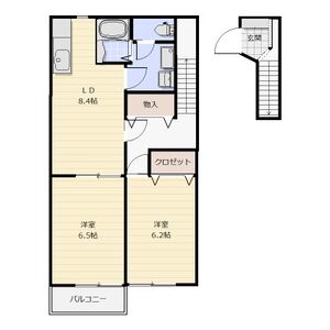 2DK 間取り図