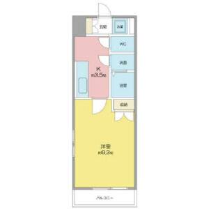 1K 間取り図
