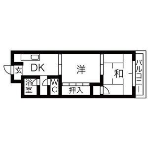 2DK 間取り図