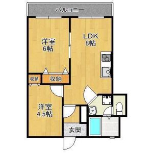 2LDK 間取り図
