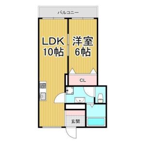 1LDK 間取り図