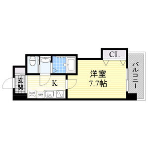 1K 間取り図