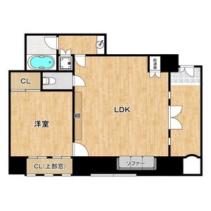 1LDK 間取り図