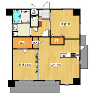 2LDK 間取り図