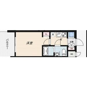 1K 間取り図
