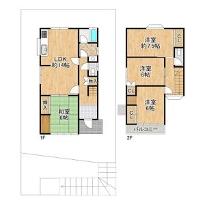 4LDK 間取り図