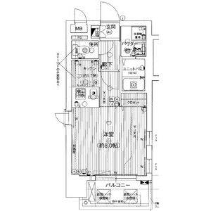 1K 間取り図