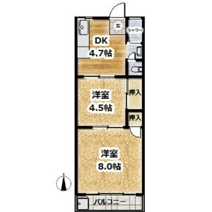 2DK 間取り図