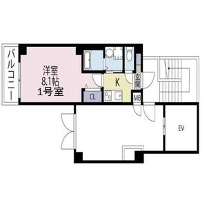 1K 間取り図
