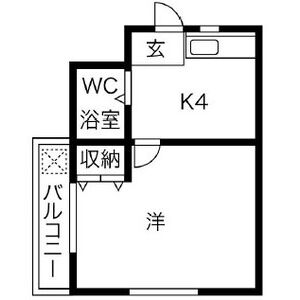 1K 間取り図