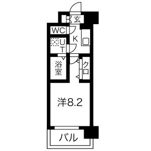 1K 間取り図