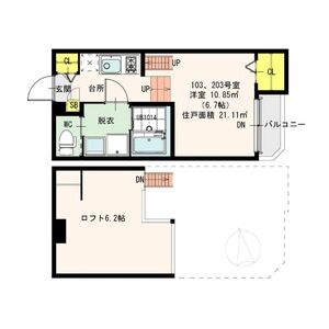 1K 間取り図