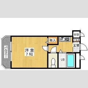 1K 間取り図