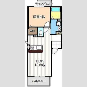 1LDK 間取り図
