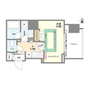 1K 間取り図