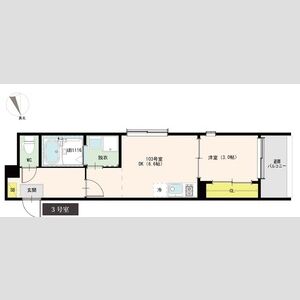 1DK 間取り図