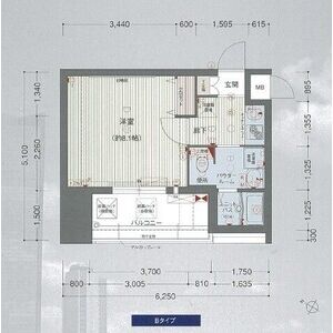 ワンルーム 間取り図