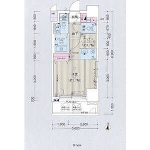 1K 間取り図