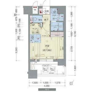 1K 間取り図