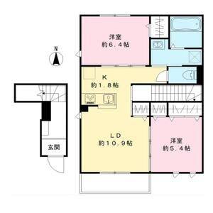 2LDK 間取り図