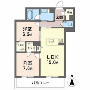 2LDK 間取り図