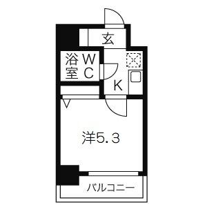 1K 間取り図