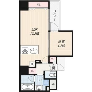 1LDK 間取り図
