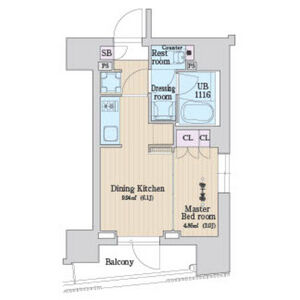 1DK 間取り図