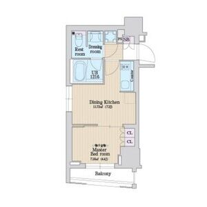 1DK 間取り図