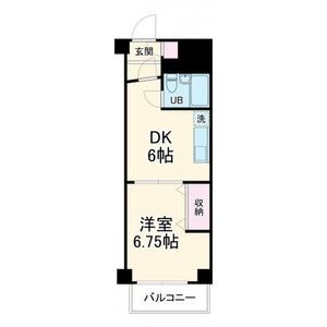 1DK 間取り図