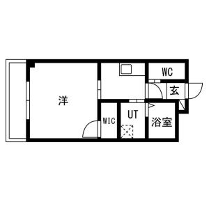 1K 間取り図