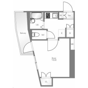 1K 間取り図