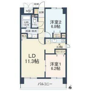 2LDK 間取り図