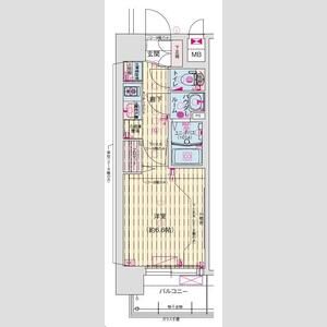 1K 間取り図