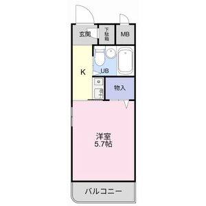 1K 間取り図