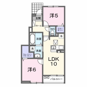 2LDK 間取り図