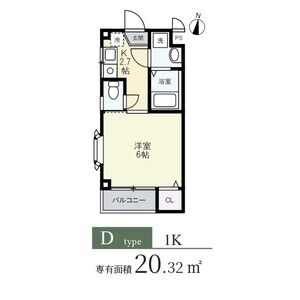 1K 間取り図