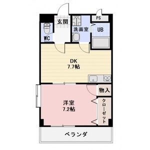1DK 間取り図